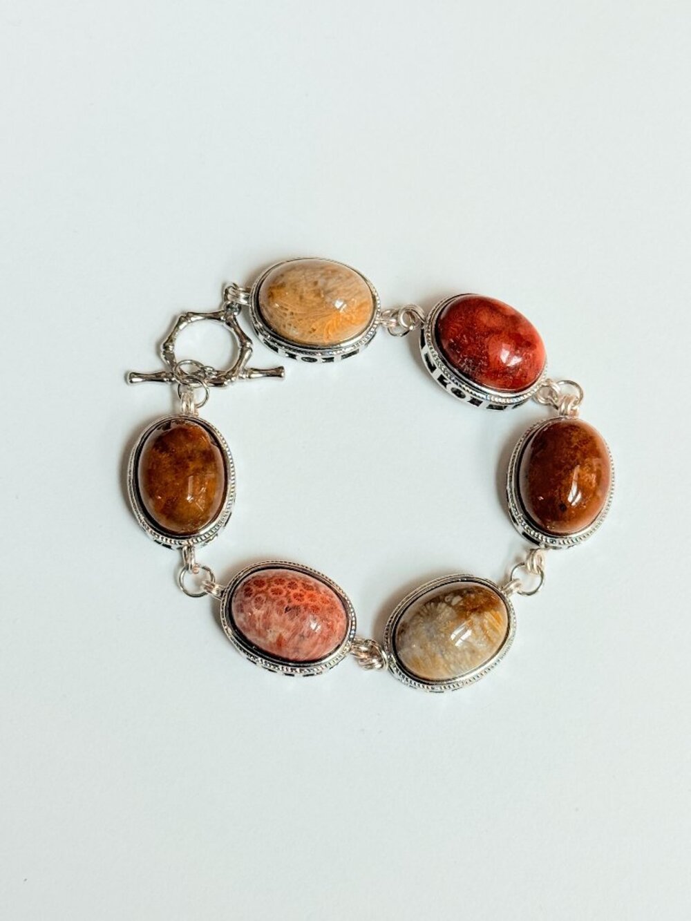 Fossil Coral Bracelet OOAK